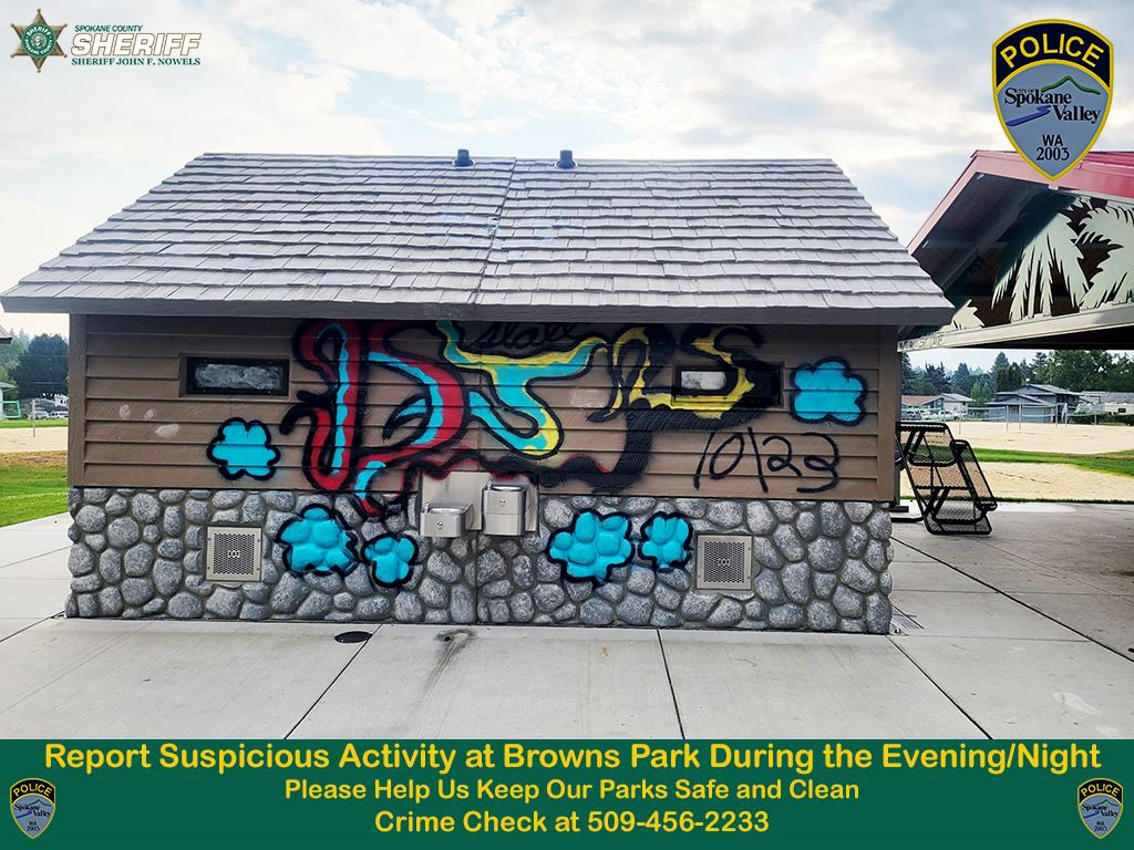 Browns Park Restroom Vandalized with Graffiti 