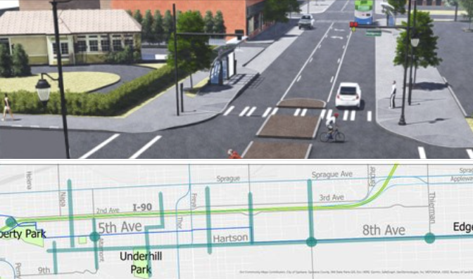 photo of a person crossing the street